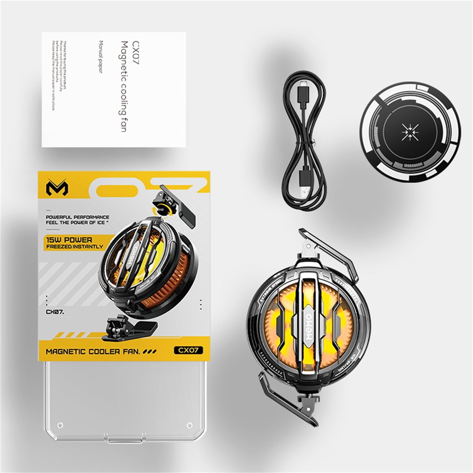 magnetic rgb cooling fan with turbo cooling & strong magnetic attachment magnetic rgb cooling fan with turbo cooling & strong magnetic attachment